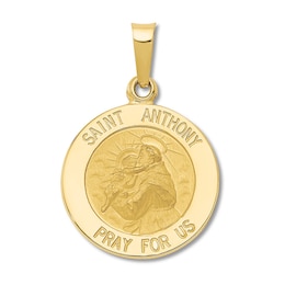 St. Anthony Medal Charm 14K Yellow Gold
