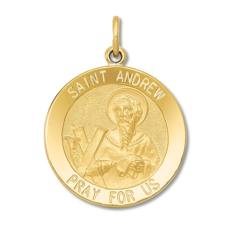 Main Image 1 of St. Andrew Medal Charm 14K Yellow Gold
