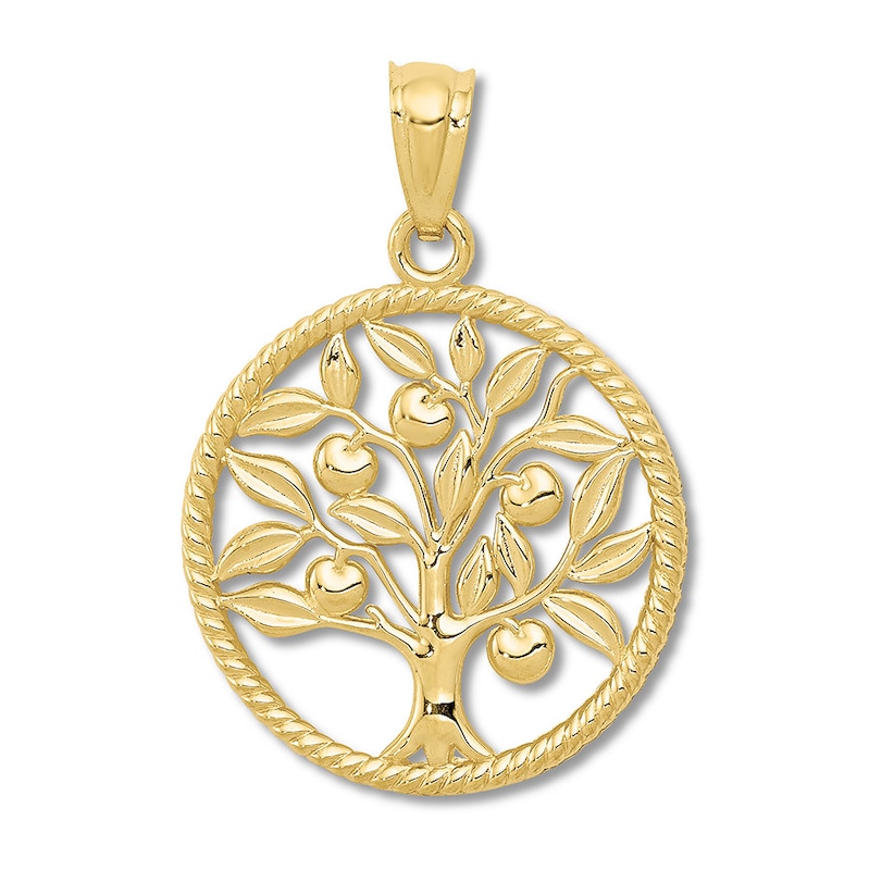 Main Image 1 of Family Tree Charm 14K Yellow Gold
