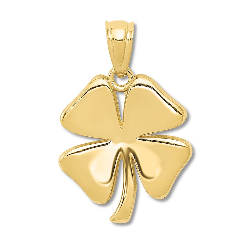 Main Image 1 of Lucky 4-Leaf Clover Charm 14K Yellow Gold