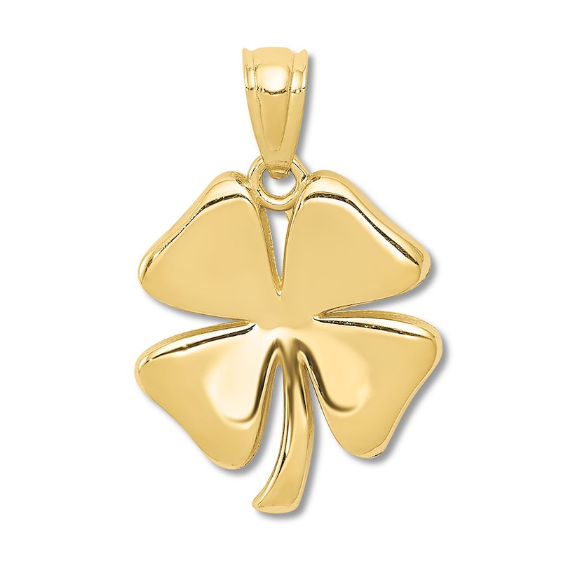 14K Four Leaf Clover Charm Necklace