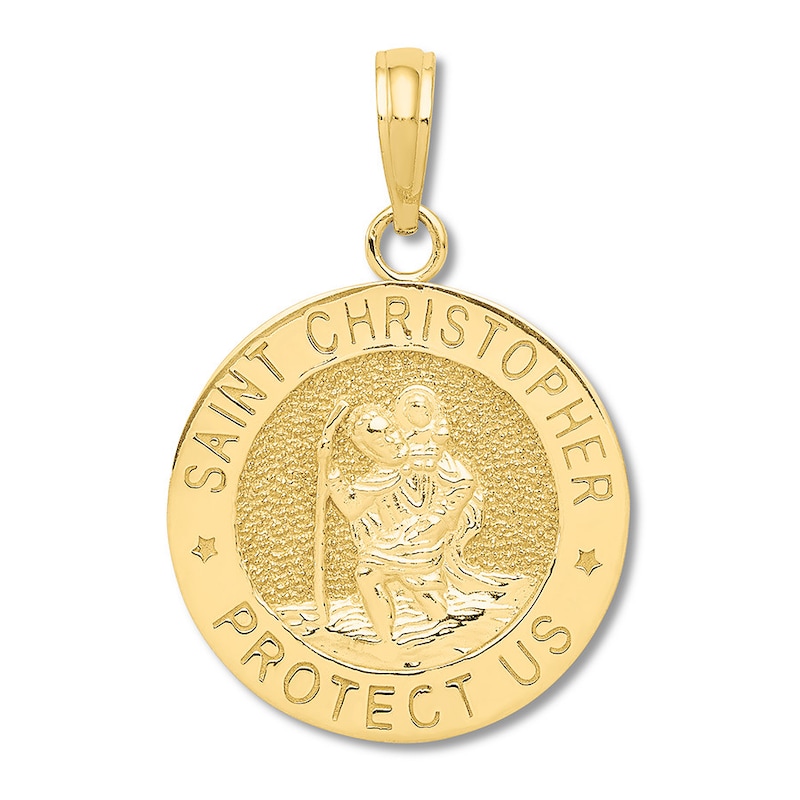 Main Image 1 of St. Christopher Medal Charm 14K Yellow Gold
