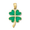 Thumbnail Image 1 of Four Leaf Clover Charm 14K Yellow Gold/Enamel