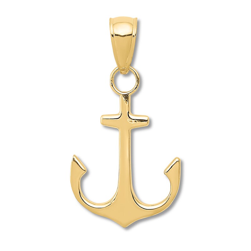 Main Image 1 of Anchor Charm 14K Yellow Gold