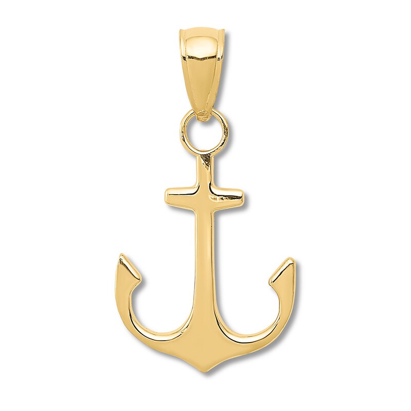 Anchor Charm 14K Yellow Gold