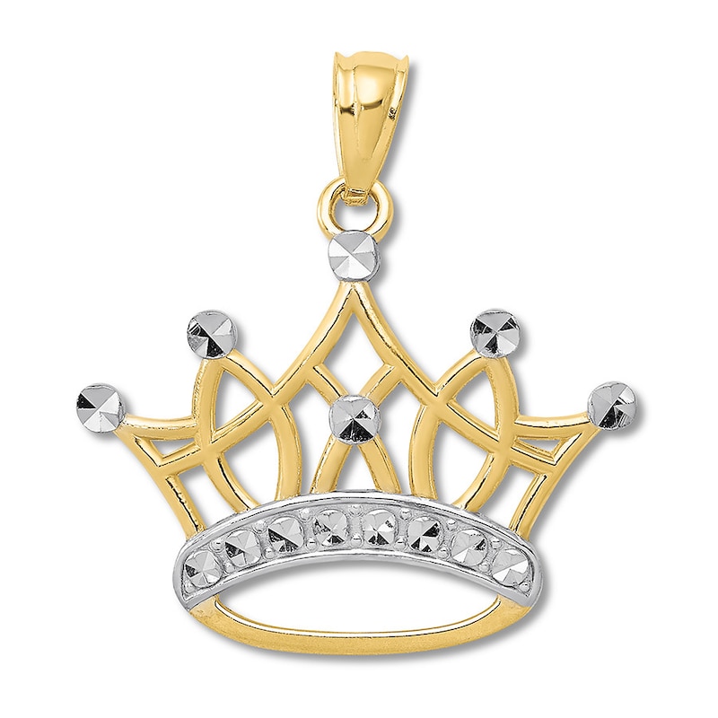 Main Image 1 of Crown Charm 14K Yellow Gold