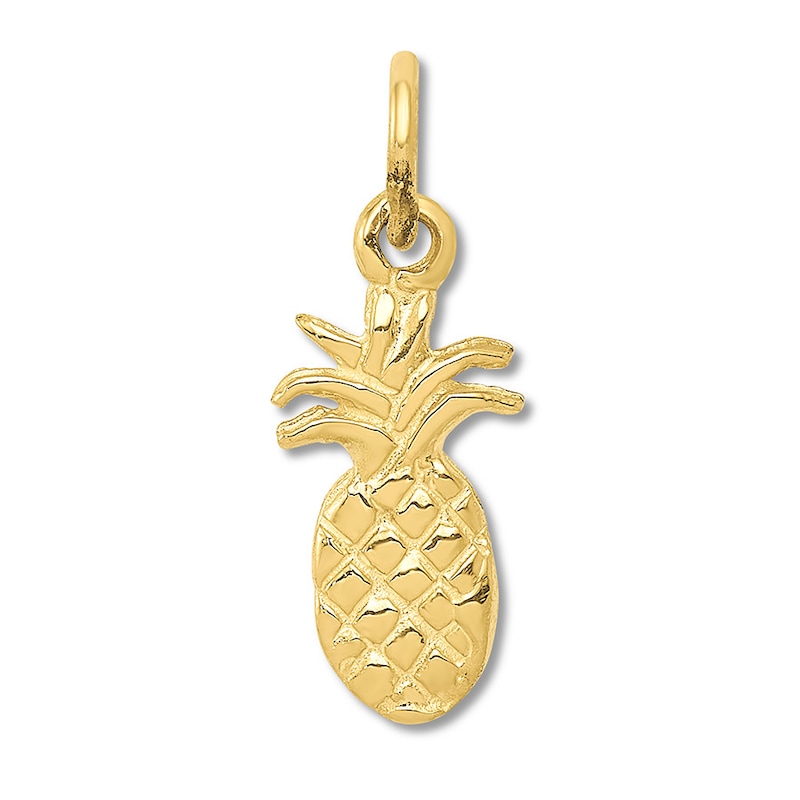Main Image 1 of Pineapple Charm 14K Yellow Gold