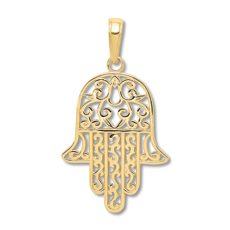 Main Image 1 of Hamsa Charm 14K Yellow Gold