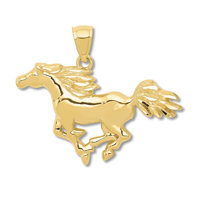 Running Horse Charm 14K Yellow Gold
