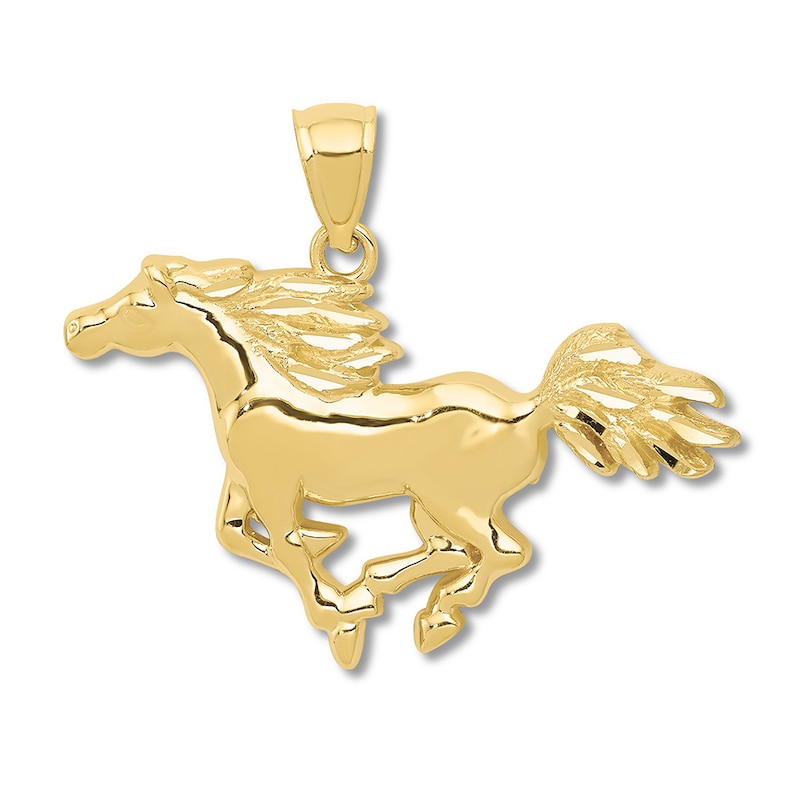 Main Image 1 of Running Horse Charm 14K Yellow Gold