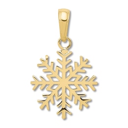 Snowflake Charm 14K Yellow Gold