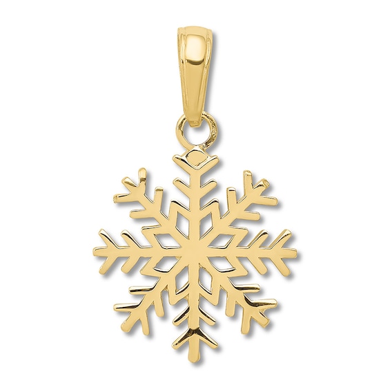 Snowflake Charm 14k Yellow Gold Kay - 14k Gold Snowflake Pendant Snowflake Charm 14k Yellow Gold Kay - 14k Gold Snowflake Pendant
