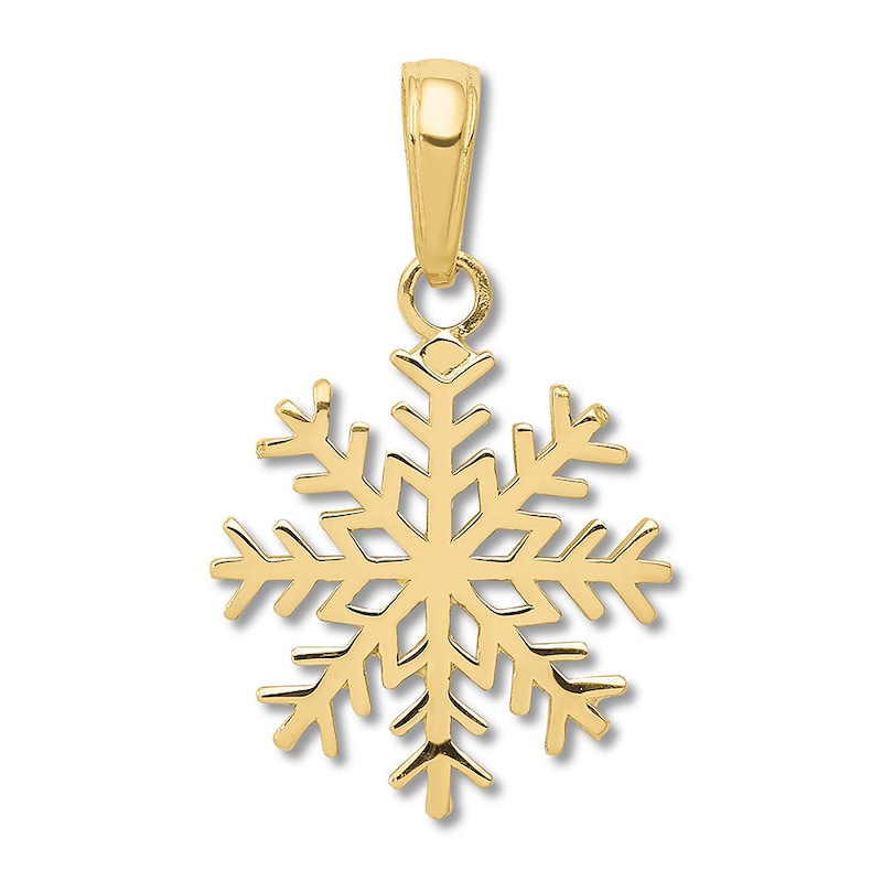 Diamond Snowflake 14K Gold Charm