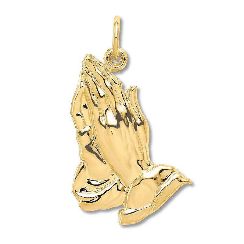 Clock with Hands 14K Gold Charm