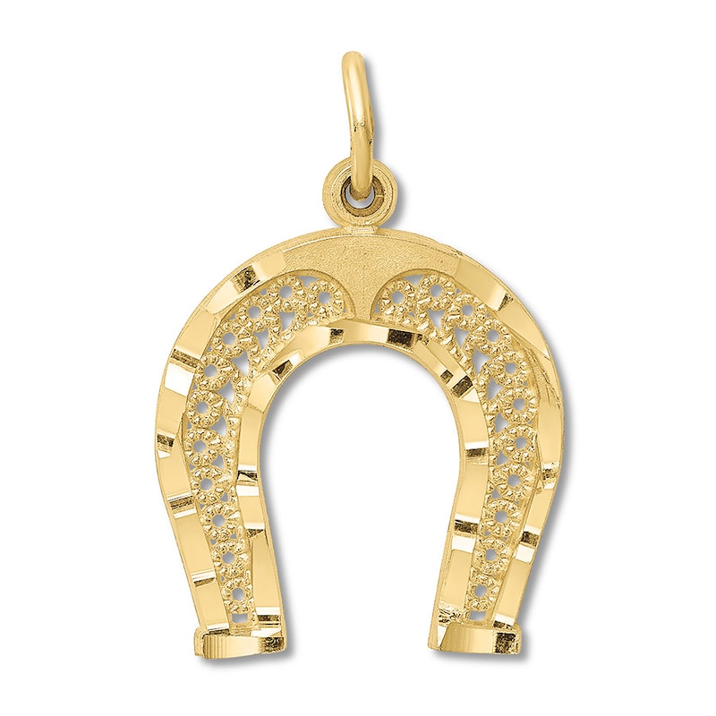 Main Image 1 of Horseshoe Charm 14K Yellow Gold