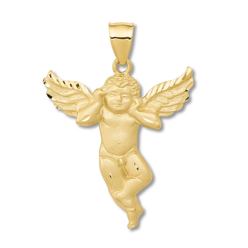 Main Image 1 of Cherub Charm 14K Yellow Gold