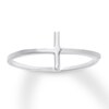 Thumbnail Image 1 of Cross Ring 14K White Gold