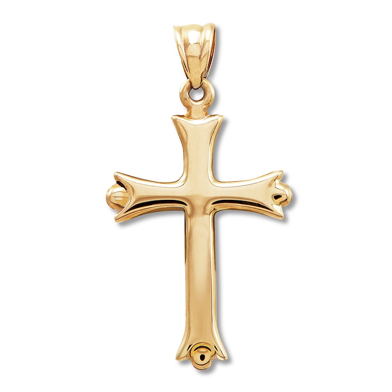 Main Image 1 of Reversible Cross Charm 14K Two-Tone Gold
