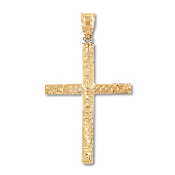 Mia Diamonds 14k Yellow Gold Polished Cross Pendant 