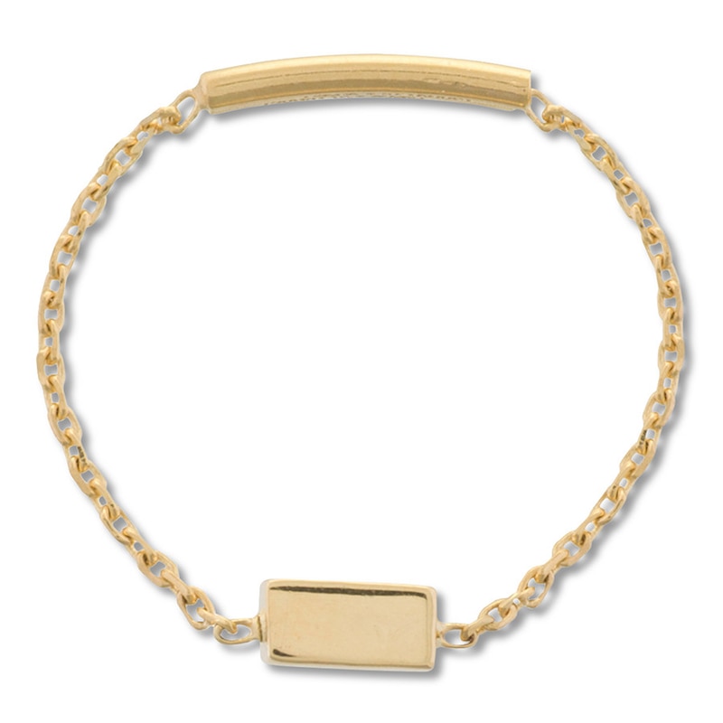 Main Image 1 of Bar Chain Ring 14K Yellow Gold