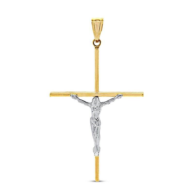 Crucifix Pendant 10K Two-Tone Gold