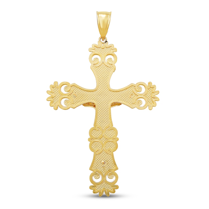 Main Image 3 of Men's Cross Pendant 10K Yellow Gold