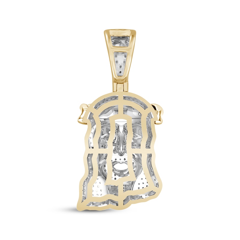 Men’s Diamond Jesus Pendant 1/2 ct tw 10K Yellow Gold