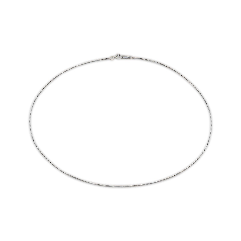 Main Image 1 of Box Chain Solid 14K White Gold 18&quot;