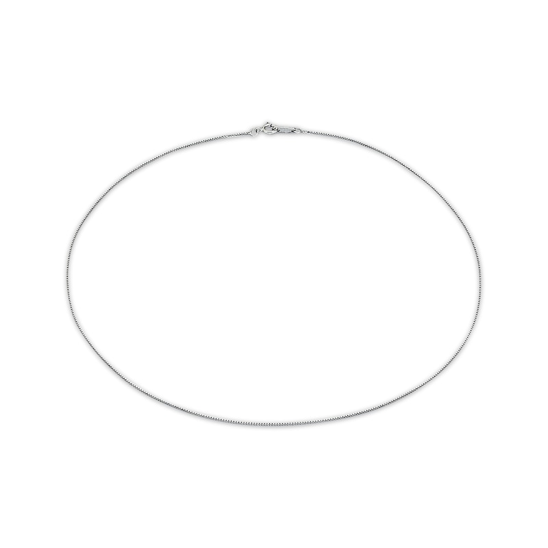 Main Image 3 of Box Chain Solid 14K White Gold 18&quot;