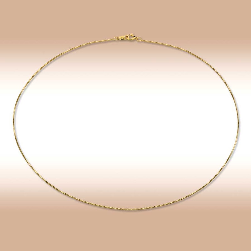 Main Image 2 of Box Chain Solid 14K Yellow Gold 16&quot;
