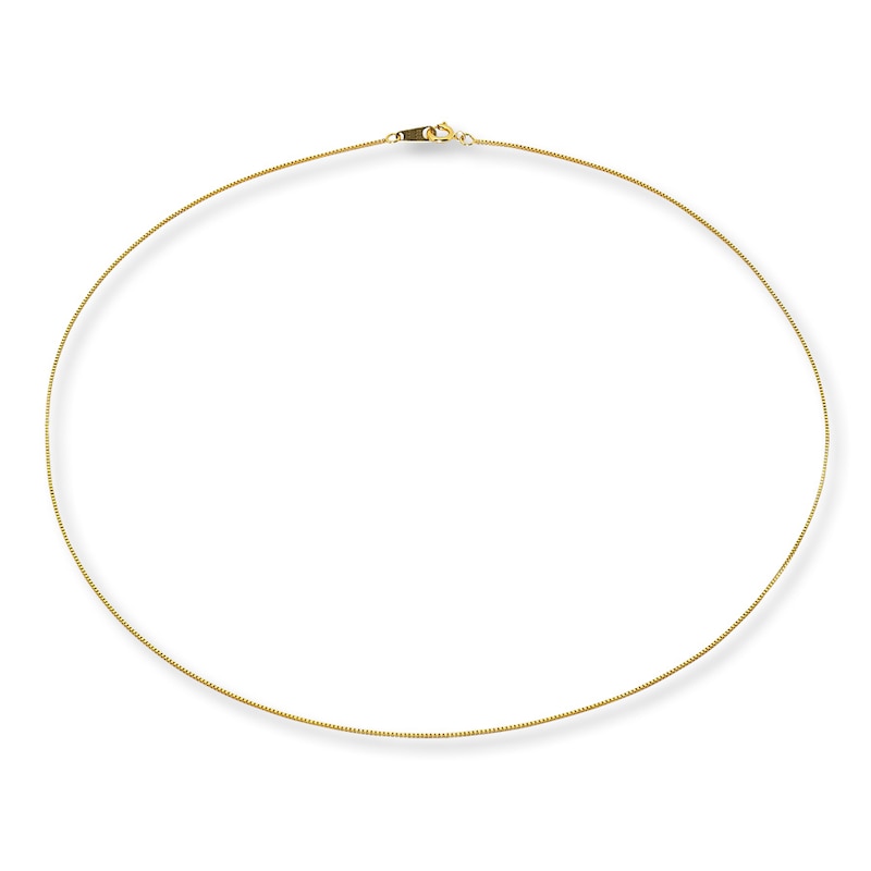 Solid Box Chain 14K Yellow Gold 16