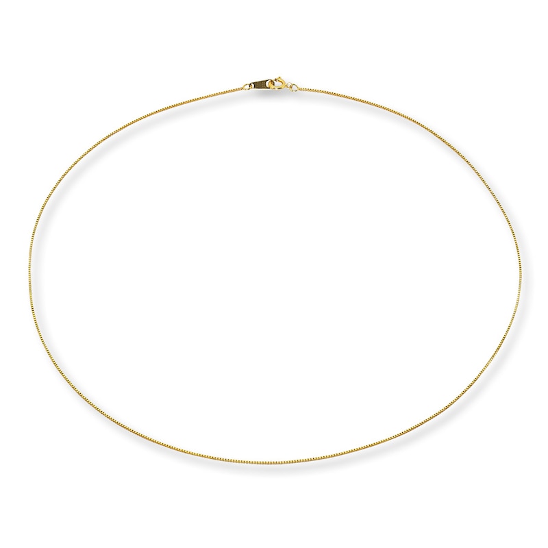 Main Image 3 of Box Chain Solid 14K Yellow Gold 16&quot;