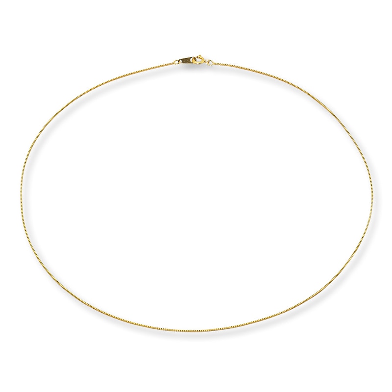 Solid Box Chain 14K Yellow Gold 16"