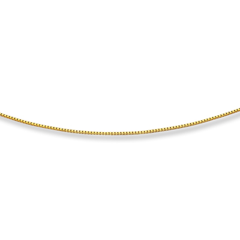 Main Image 1 of Box Chain Solid 14K Yellow Gold 18&quot;