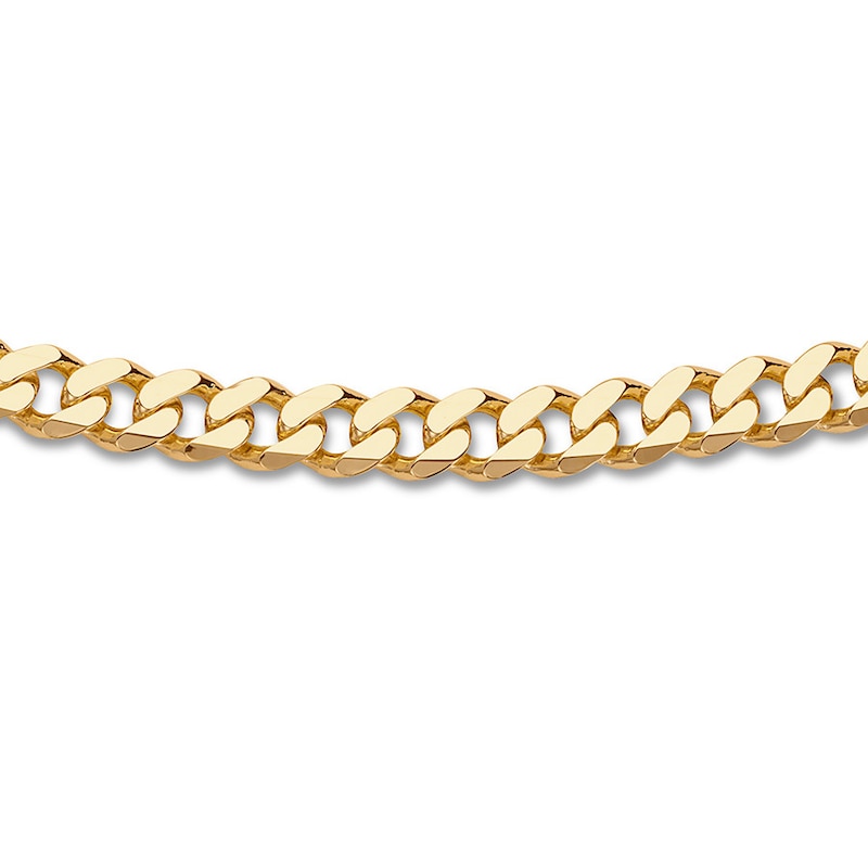 Main Image 1 of Curb Link Bracelet Solid 14K Yellow Gold 8.75&quot;