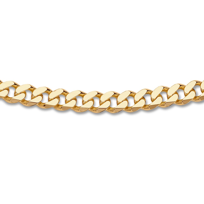 Vintage Solid 14k Yellow Gold Curb Chain Bracelet Real 