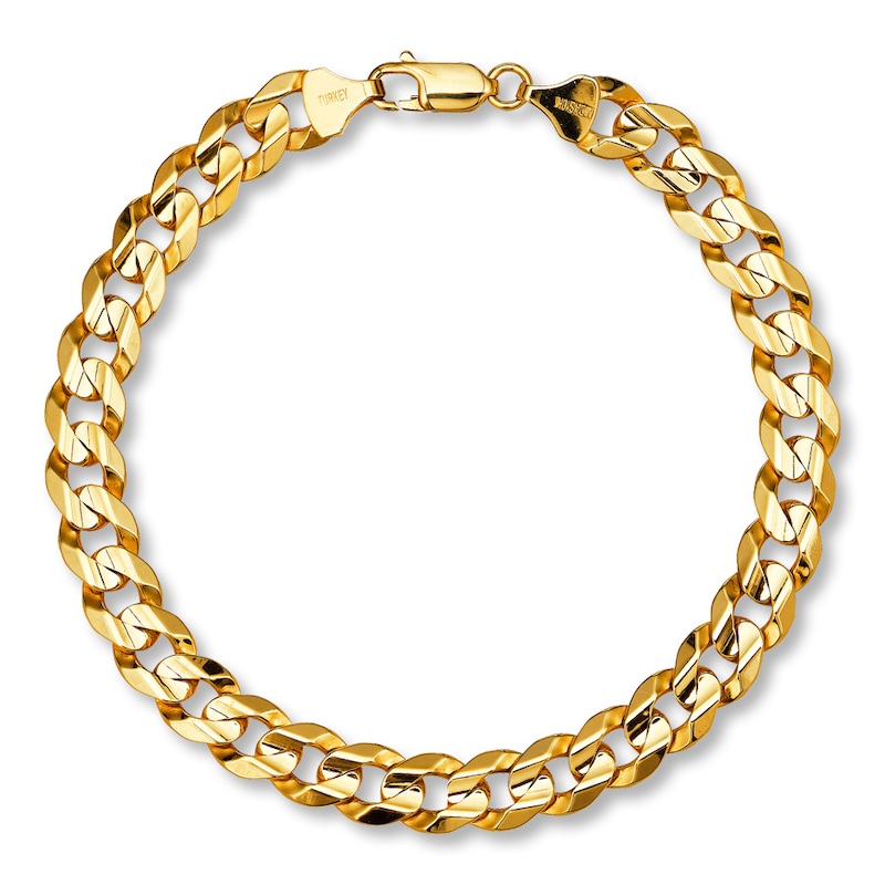Curb Link Bracelet 10K Yellow Gold 9"