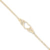 Thumbnail Image 1 of Heart Anklet 14K Yellow Gold 10&quot;