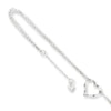 Thumbnail Image 1 of Heart Anklet Solid 14K White Gold 10&quot;
