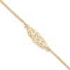 Thumbnail Image 1 of Filigree Heart Anklet 14K Yellow Gold 9&quot;