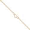 Thumbnail Image 1 of Heart Anklet 14K Yellow Gold 10&quot;
