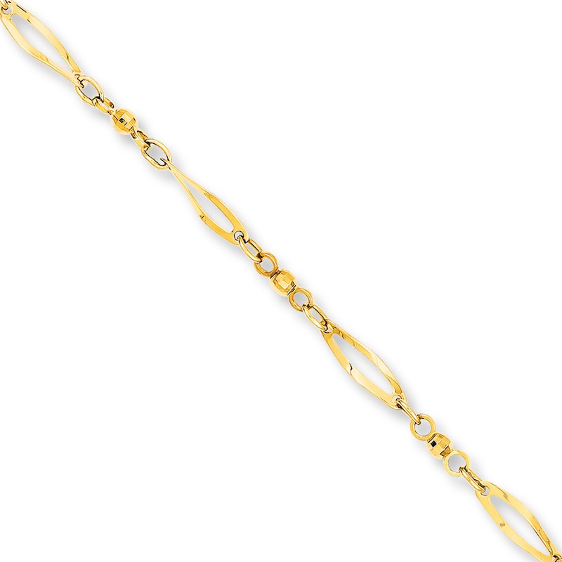 Chain Anklet 14K Yellow Gold 9"