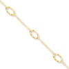 Thumbnail Image 1 of Oval Anklet Solid 14K Yellow Gold 10&quot;