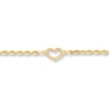 Thumbnail Image 0 of Heart Anklet 14K Yellow Gold 10"