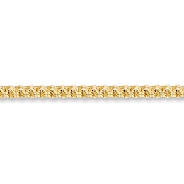 Alexandria Style Anklet Hollow 14K Yellow Gold 10"