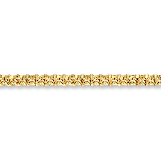 Alexandria Style Anklet Hollow 14K Yellow Gold 10"