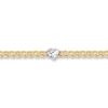 Thumbnail Image 1 of Heart Anklet Hollow 10K Two-Tone Gold 9.5&quot;