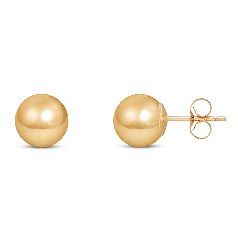 Main Image 1 of Ball Stud Earrings 14K Yellow Gold 8mm