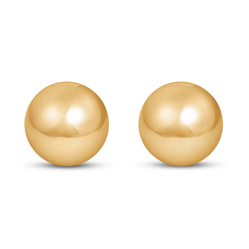 Main Image 2 of Ball Stud Earrings 14K Yellow Gold 8mm