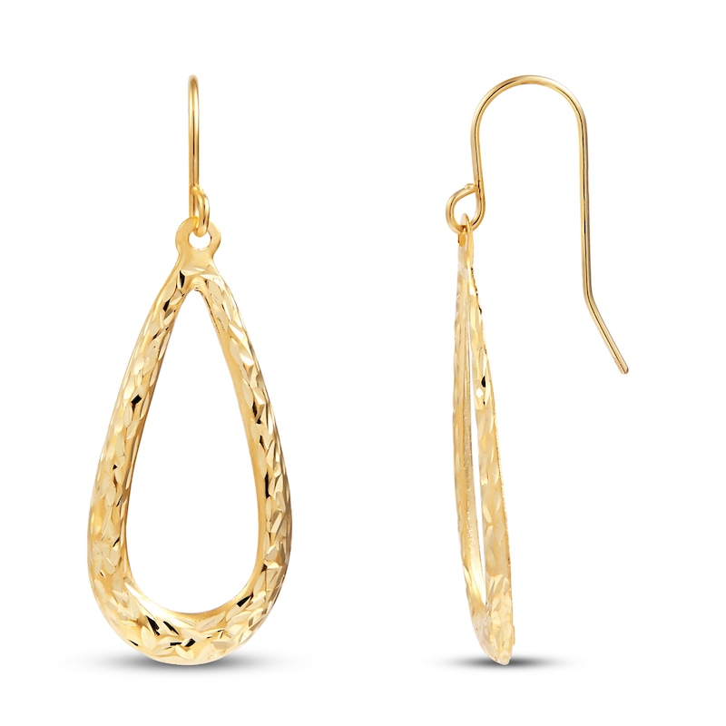 Main Image 1 of Teardrop Earrings 14K Yellow Gold